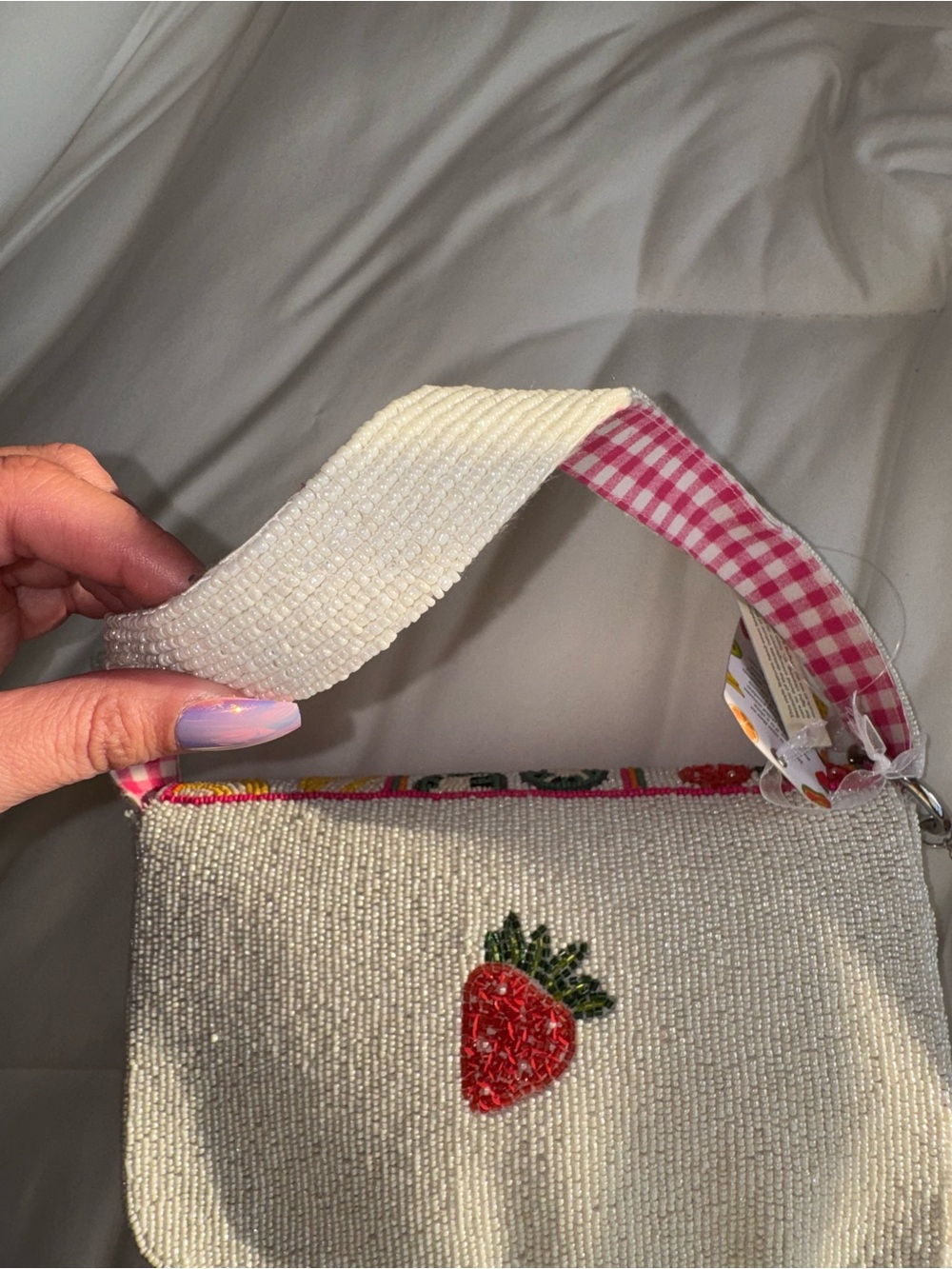 Fruit Beaded Bag Handmade in India New With Tags - Picture 7 of 13